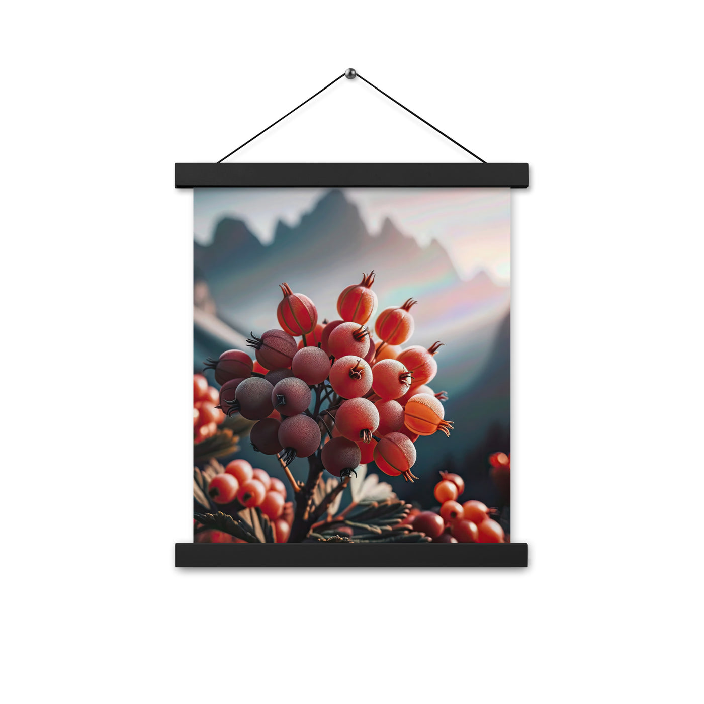 Foto einer Gruppe von Alpenbeeren mit kräftigen Farben und detaillierten Texturen - Premium Poster mit Aufhängung berge xxx yyy zzz 27.9 x 35.6 cm