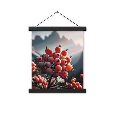 Foto einer Gruppe von Alpenbeeren mit kräftigen Farben und detaillierten Texturen - Premium Poster mit Aufhängung berge xxx yyy zzz 27.9 x 35.6 cm