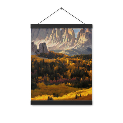 Dolomiten Berge - Malerei - Premium Poster mit Aufhängung berge xxx 30.5 x 40.6 cm