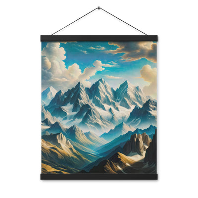 Ein Gemälde von Bergen, das eine epische Atmosphäre ausstrahlt. Kunst der Frührenaissance - Premium Poster mit Aufhängung berge xxx yyy zzz 40.6 x 50.8 cm