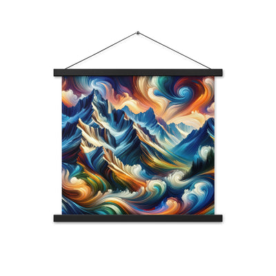 Abstrakte Kunst der Alpen mit lebendigen Farben und wirbelnden Mustern, majestätischen Gipfel und Täler - Enhanced Matte Paper Poster berge xxx yyy zzz 45.7 x 45.7 cm