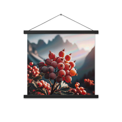 Foto einer Gruppe von Alpenbeeren mit kräftigen Farben und detaillierten Texturen - Premium Poster mit Aufhängung berge xxx yyy zzz 45.7 x 45.7 cm