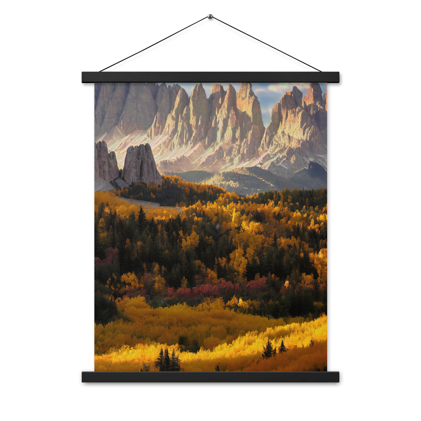 Dolomiten Berge - Malerei - Premium Poster mit Aufhängung berge xxx 45.7 x 61 cm