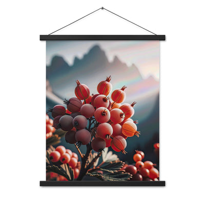 Foto einer Gruppe von Alpenbeeren mit kräftigen Farben und detaillierten Texturen - Premium Poster mit Aufhängung berge xxx yyy zzz 45.7 x 61 cm