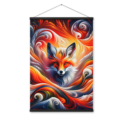 Abstraktes Kunstwerk, das den Geist der Alpen verkörpert. Leuchtender Fuchs in den Farben Orange, Rot, Weiß - Enhanced Matte Paper camping xxx yyy zzz 61 x 91.4 cm