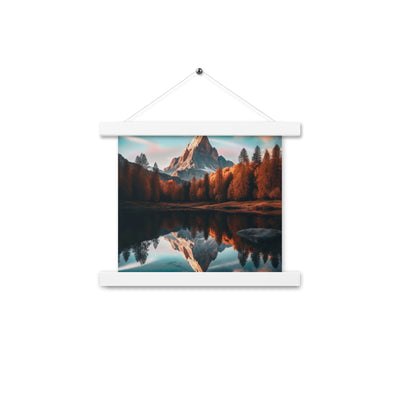 Bergsee, Berg und Bäume - Foto - Premium Poster mit Aufhängung berge xxx 25.4 x 25.4 cm