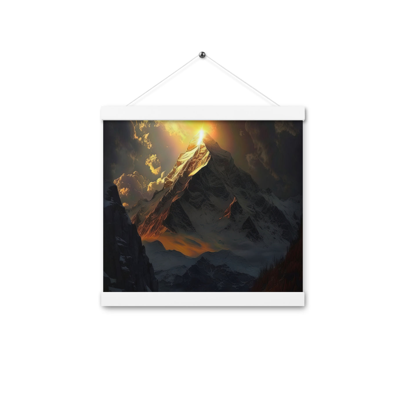 Himalaya Gebirge, Sonnenuntergang - Landschaft - Premium Poster mit Aufhängung berge xxx 30.5 x 30.5 cm