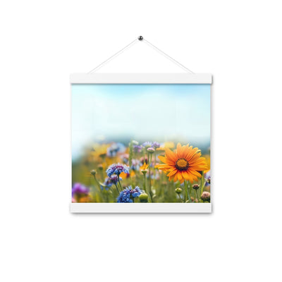 Foto von Blumen im Sonnenschein - Nahaufnahme - Premium Poster mit Aufhängung camping xxx 30.5 x 30.5 cm