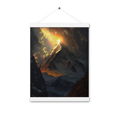 Himalaya Gebirge, Sonnenuntergang - Landschaft - Premium Poster mit Aufhängung berge xxx 30.5 x 40.6 cm