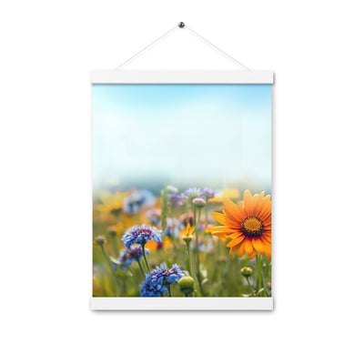 Foto von Blumen im Sonnenschein - Nahaufnahme - Premium Poster mit Aufhängung camping xxx 30.5 x 40.6 cm