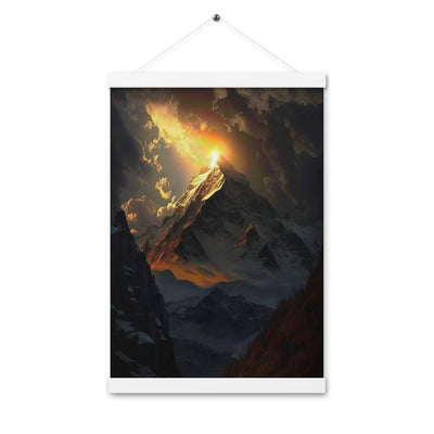 Himalaya Gebirge, Sonnenuntergang - Landschaft - Premium Poster mit Aufhängung berge xxx 30.5 x 45.7 cm