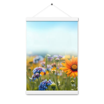 Foto von Blumen im Sonnenschein - Nahaufnahme - Premium Poster mit Aufhängung camping xxx 30.5 x 45.7 cm