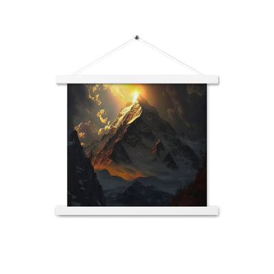 Himalaya Gebirge, Sonnenuntergang - Landschaft - Premium Poster mit Aufhängung berge xxx 35.6 x 35.6 cm