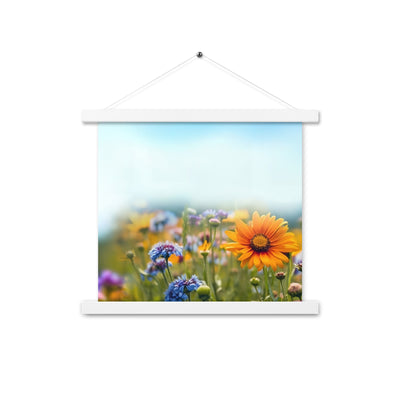 Foto von Blumen im Sonnenschein - Nahaufnahme - Premium Poster mit Aufhängung camping xxx 35.6 x 35.6 cm
