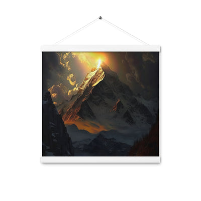 Himalaya Gebirge, Sonnenuntergang - Landschaft - Premium Poster mit Aufhängung berge xxx 40.6 x 40.6 cm