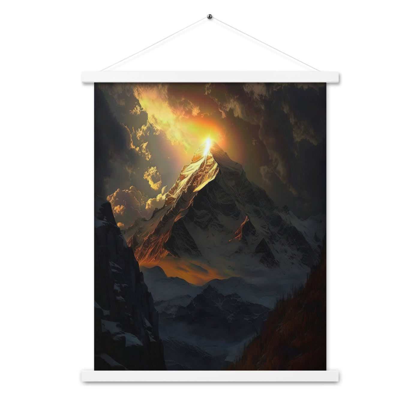 Himalaya Gebirge, Sonnenuntergang - Landschaft - Premium Poster mit Aufhängung berge xxx 45.7 x 61 cm