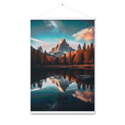 Bergsee, Berg und Bäume - Foto - Premium Poster mit Aufhängung berge xxx 61 x 91.4 cm