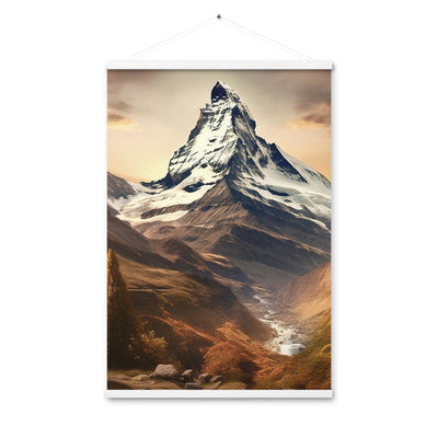 Matterhorn - Epische Malerei - Landschaft - Premium Poster mit Aufhängung berge xxx 61 x 91.4 cm