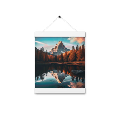 Bergsee, Berg und Bäume - Foto - Premium Poster mit Aufhängung berge xxx 20.3 x 25.4 cm
