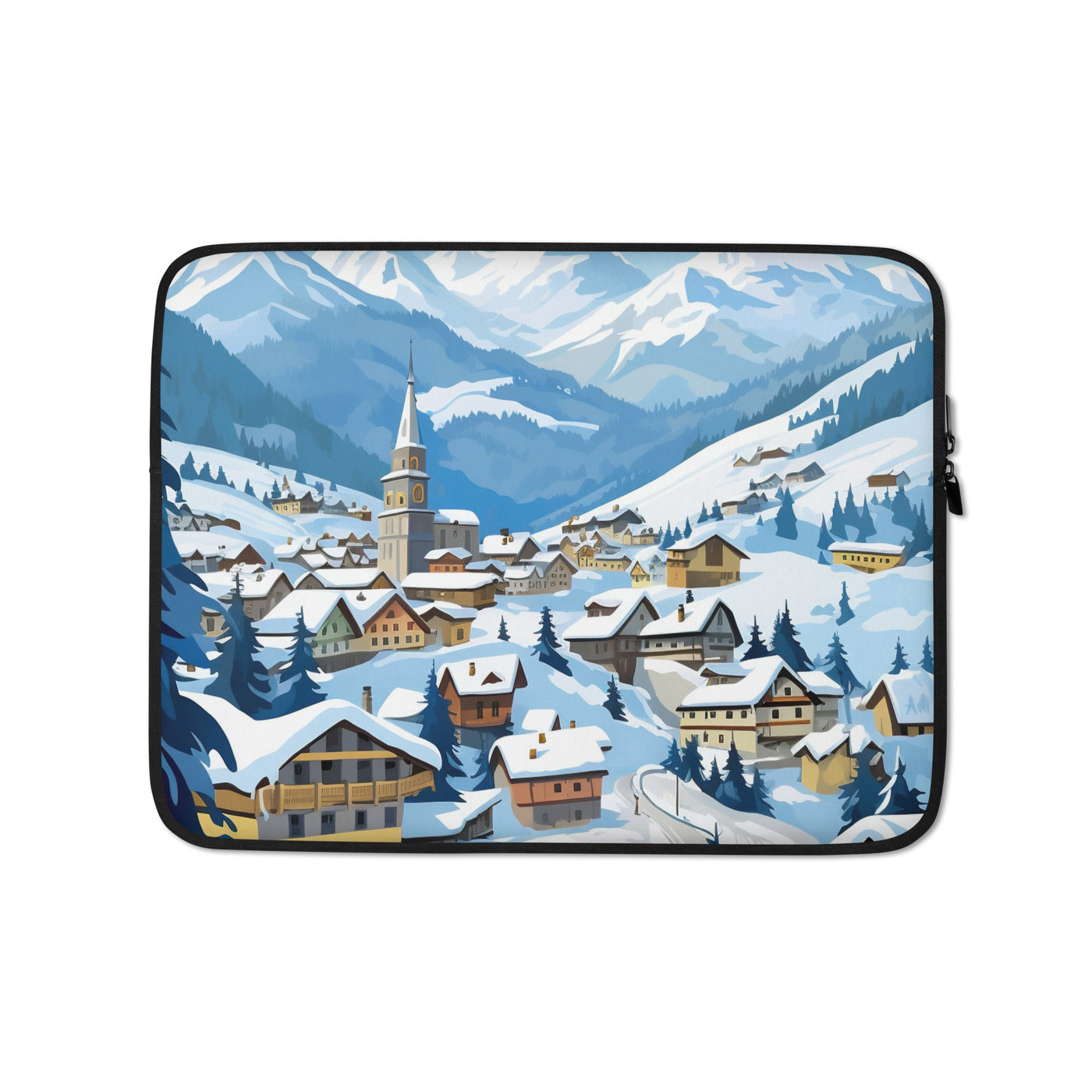 Kitzbühl - Berge und Schnee - Landschaftsmalerei - Laptophülle ski xxx 13″