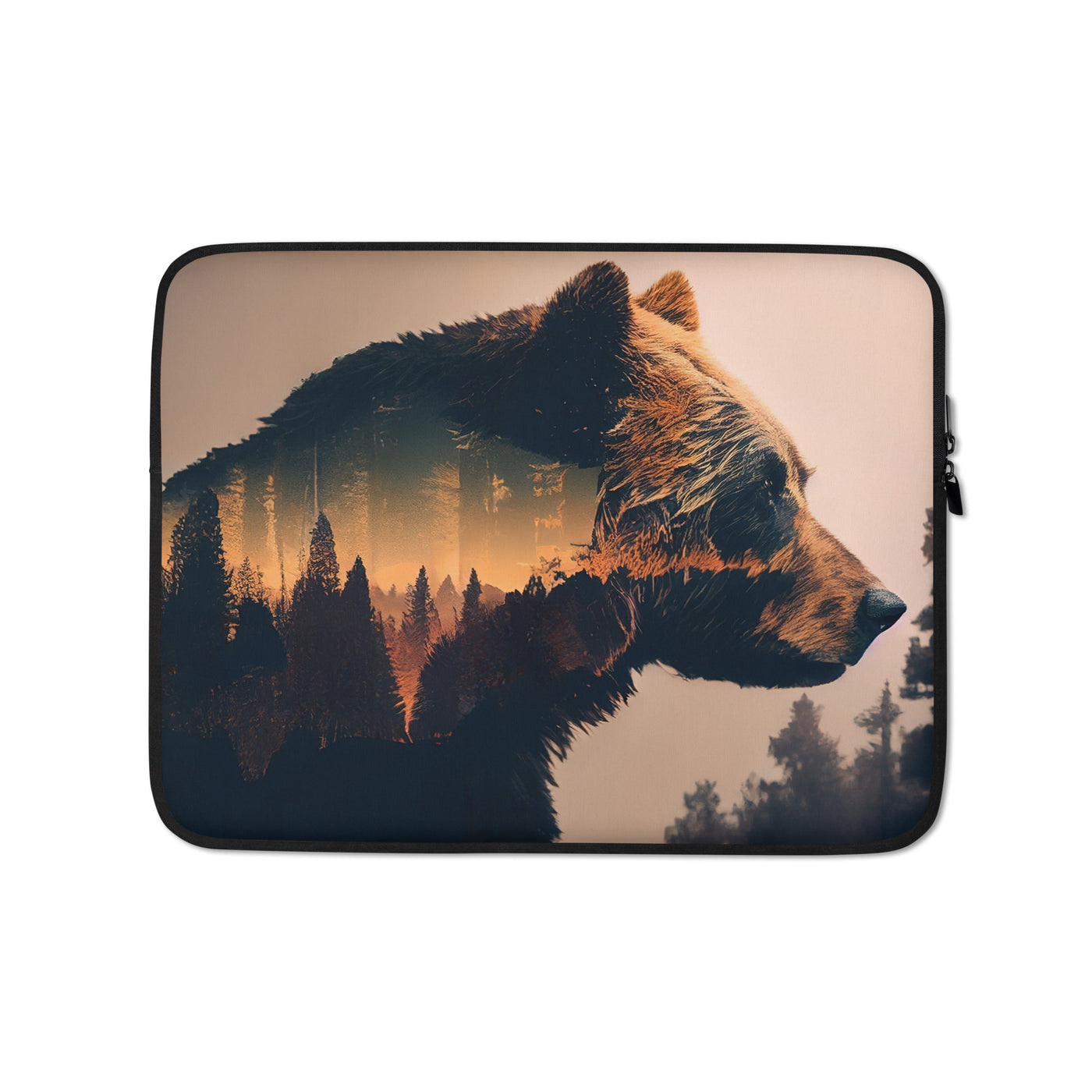 Bär und Bäume Illustration - Laptophülle camping xxx 13″