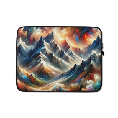 Expressionistische Alpen, Berge: Gemälde mit Farbexplosion - Laptophülle berge xxx yyy zzz 13″