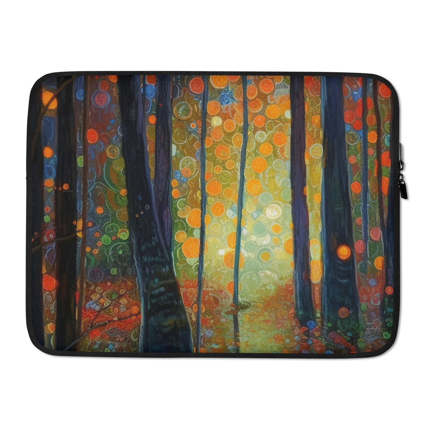 Wald voller Bäume - Herbstliche Stimmung - Malerei - Laptophülle camping xxx 15″