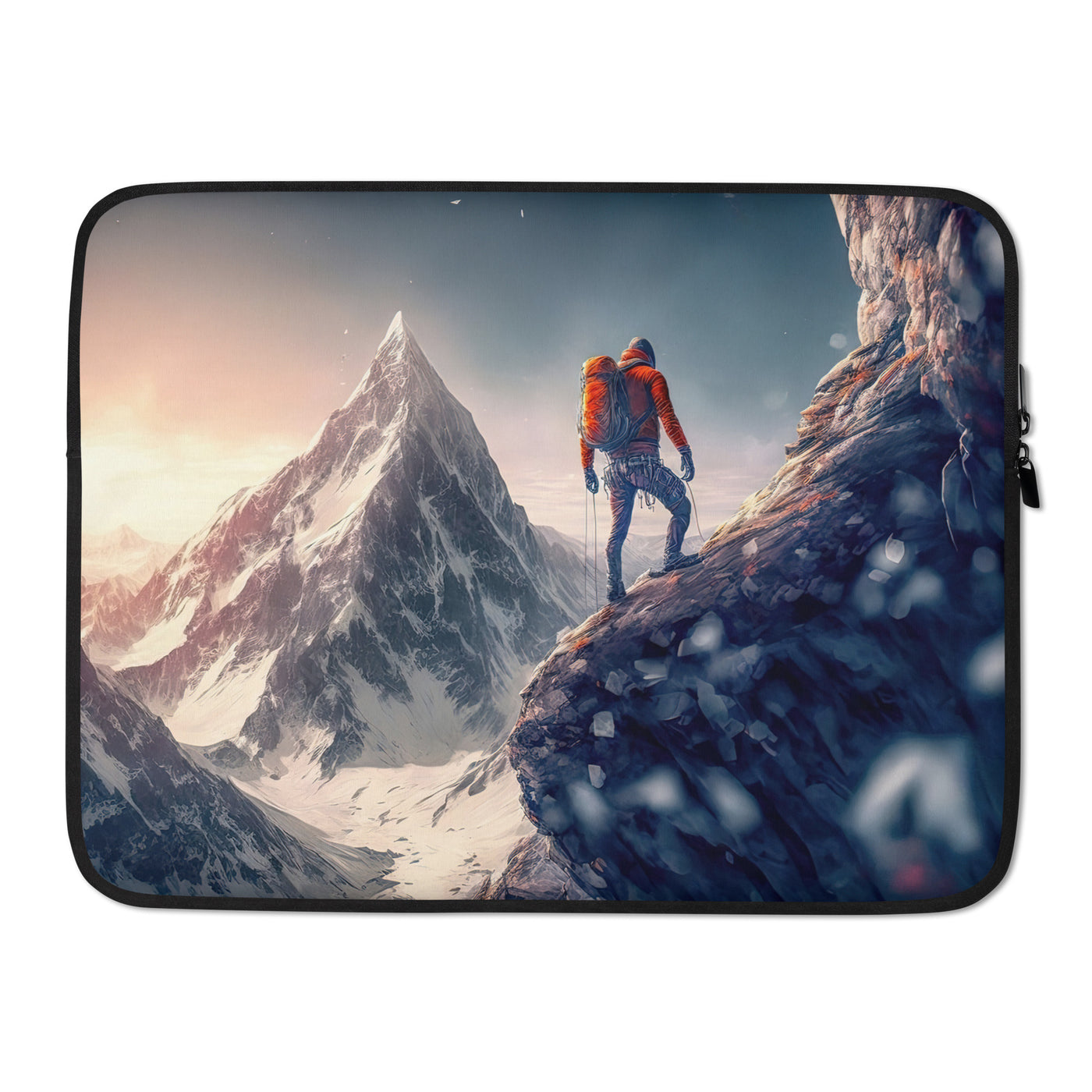 Bergsteiger auf Berg - Epische Malerei - Laptophülle klettern xxx 15″