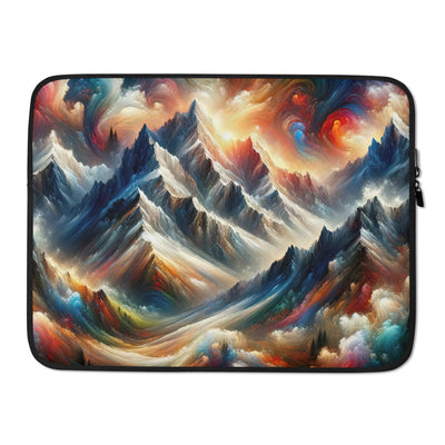Expressionistische Alpen, Berge: Gemälde mit Farbexplosion - Laptophülle berge xxx yyy zzz 15″