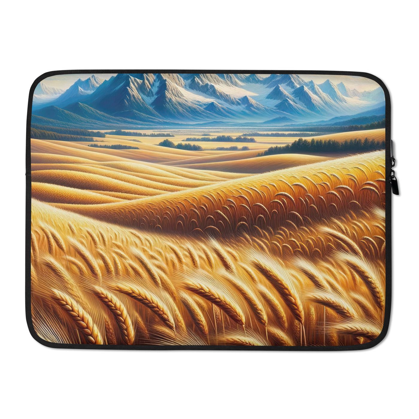 Ölgemälde eines weiten bayerischen Weizenfeldes, golden im Wind (TR) - Laptophülle xxx yyy zzz 15″