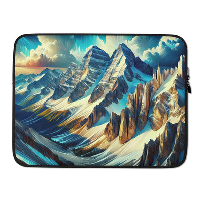 Majestätische Alpen in zufällig ausgewähltem Kunststil - Laptophülle berge xxx yyy zzz 15″