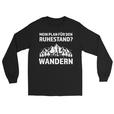 Plan für den Ruhestand - Wandern - - Men's Long Sleeve Shirt | Gildan 2400 wandern xxx yyy zzz Black