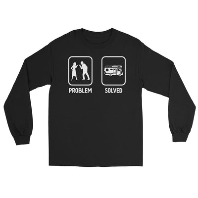 Problem Solved - Camping Van - (C) - Men's Long Sleeve Shirt | Gildan 2400 xxx yyy zzz Black