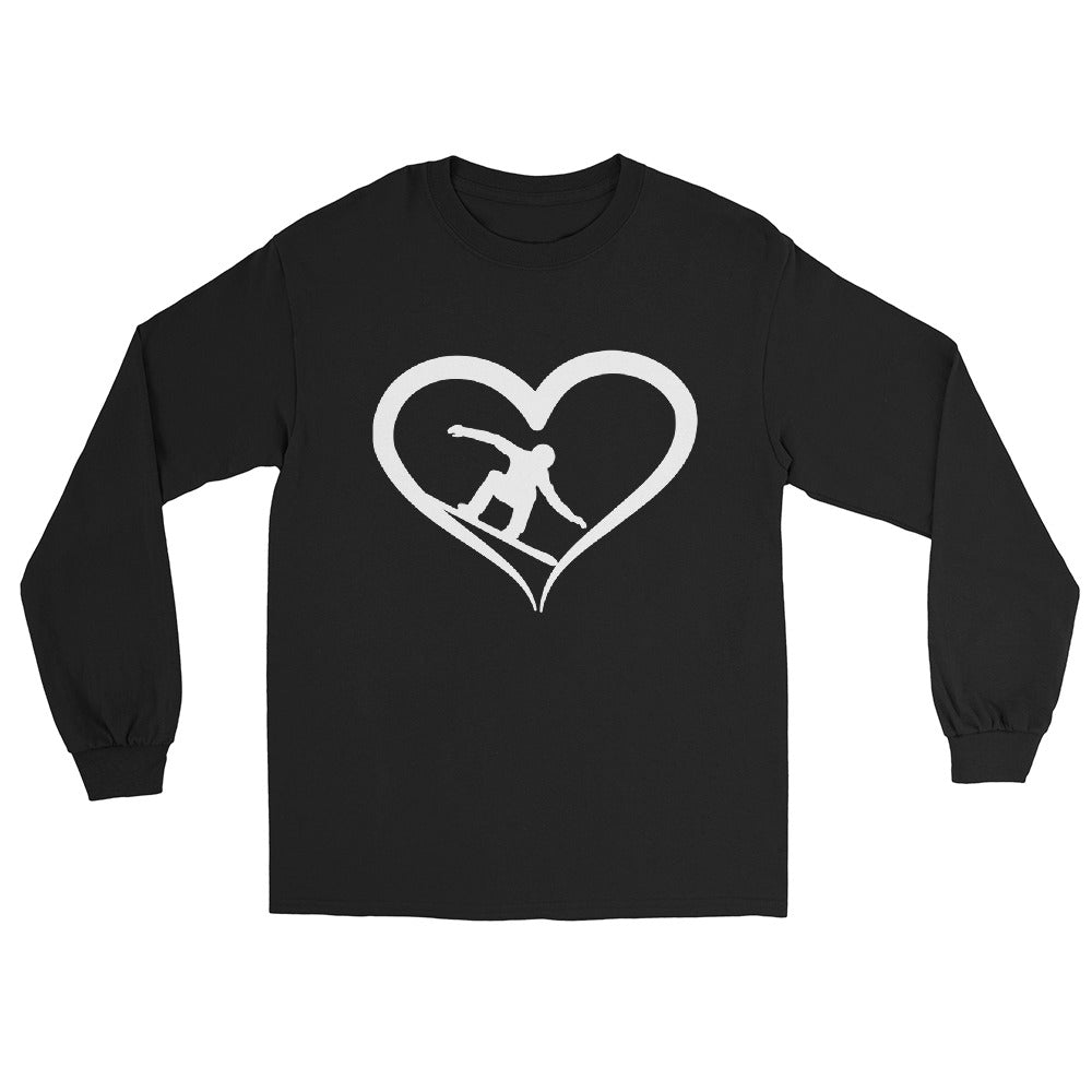 Snowboarder und Herz - Herren Longsleeve snowboarden xxx yyy zzz Black