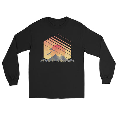 Sonnenaufgang Alpen - Herren Longsleeve berge xxx yyy zzz Black