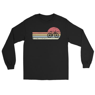 Sonne und Retro Linies - Radfahren - Herren Longsleeve fahrrad xxx yyy zzz Black