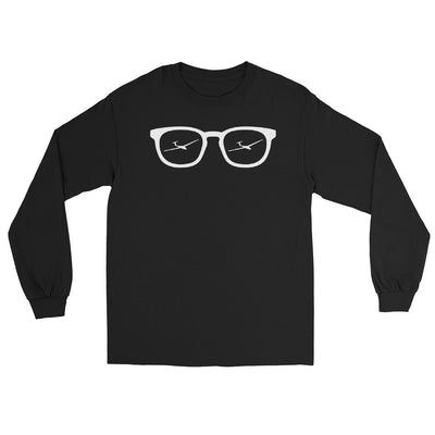 Sonnenbrille und Segelflugzeug - Herren Longsleeve berge xxx yyy zzz Black