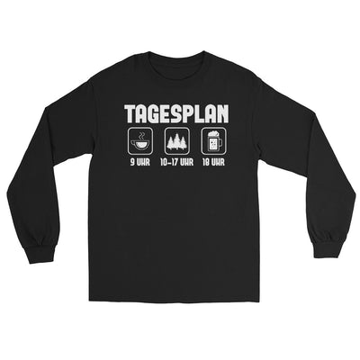 Tagesplan_3_-_(C) - Men's Long Sleeve Shirt | Gildan 2400 xxx yyy zzz Black