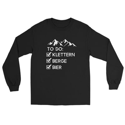 To_Do_Liste_-_Klettern,_Berge,_Bier_-_(K) - Men's Long Sleeve Shirt | Gildan 2400 xxx yyy zzz Black