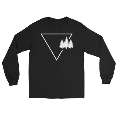 Dreieck 1 und Bäume - Herren Longsleeve camping xxx yyy zzz Black