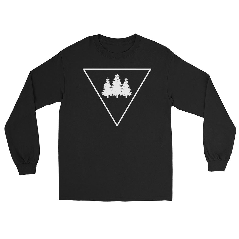 Dreieck und Bäume - Herren Longsleeve camping xxx yyy zzz Black