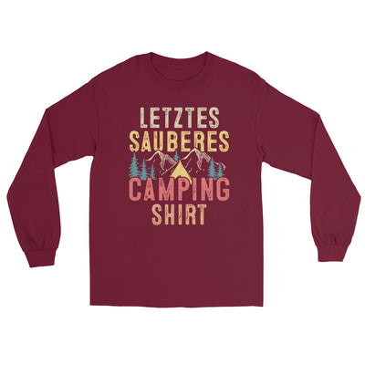 Letztes Sauberes Camping Shirt - Herren Longsleeve camping xxx yyy zzz Maroon