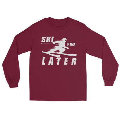Ski you Later - Herren Longsleeve klettern ski xxx yyy zzz Maroon