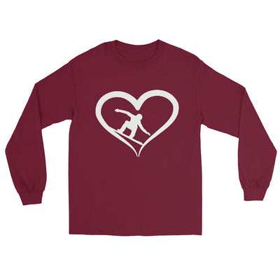 Snowboarder und Herz - Herren Longsleeve snowboarden xxx yyy zzz Maroon