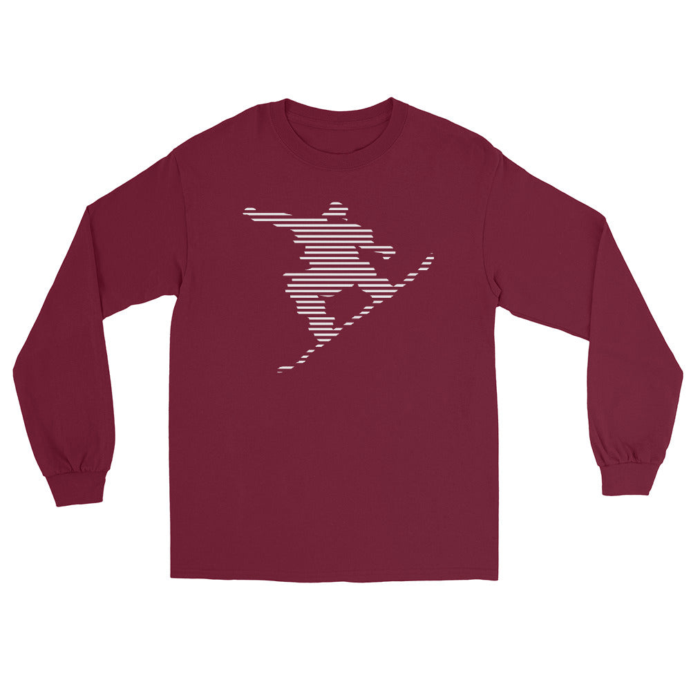 Snowboarding - Herren Longsleeve snowboarden xxx yyy zzz Maroon