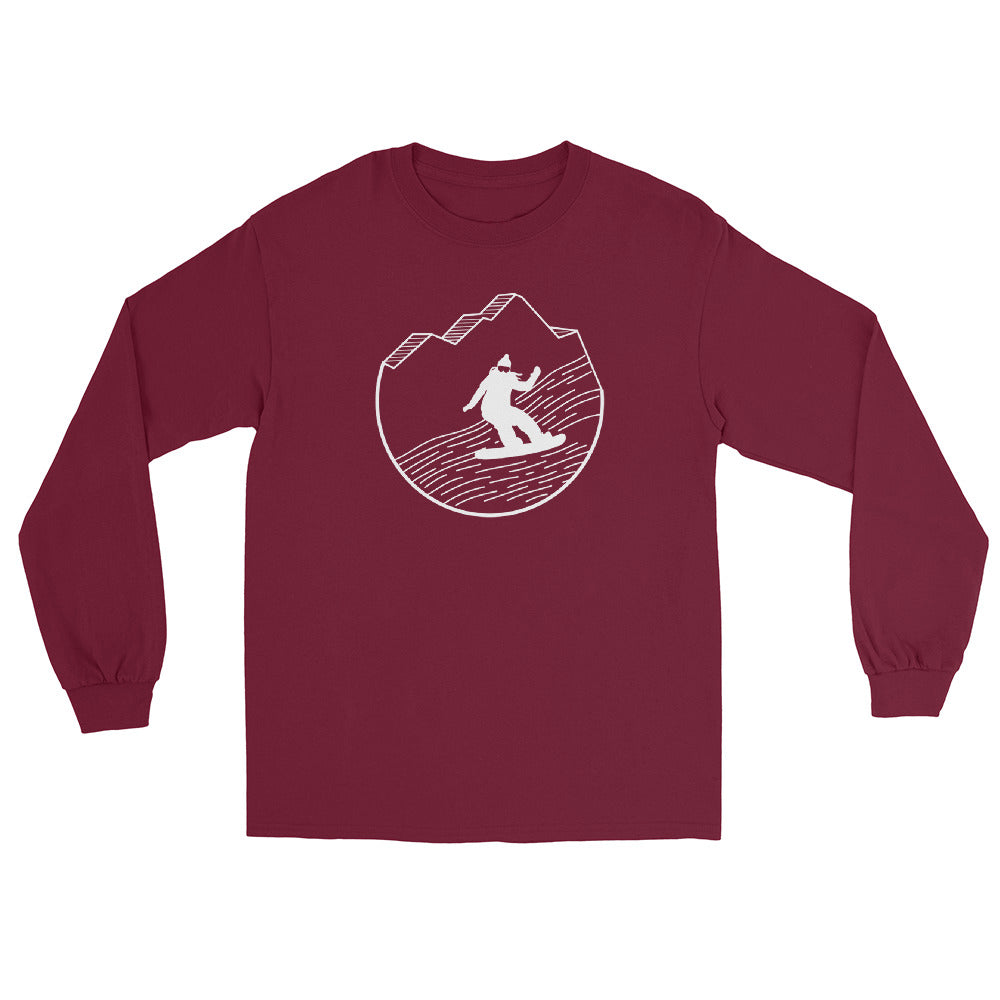 Snowboarding - (15) - Herren Longsleeve snowboarden xxx yyy zzz Maroon