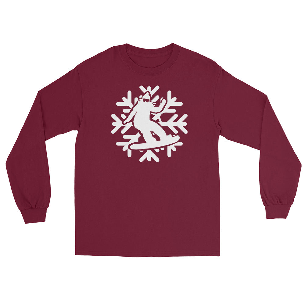 Snowflake - Snowboarding - Herren Longsleeve snowboarden xxx yyy zzz Maroon