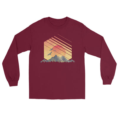 Sonnenaufgang Alpen - Herren Longsleeve berge xxx yyy zzz Maroon