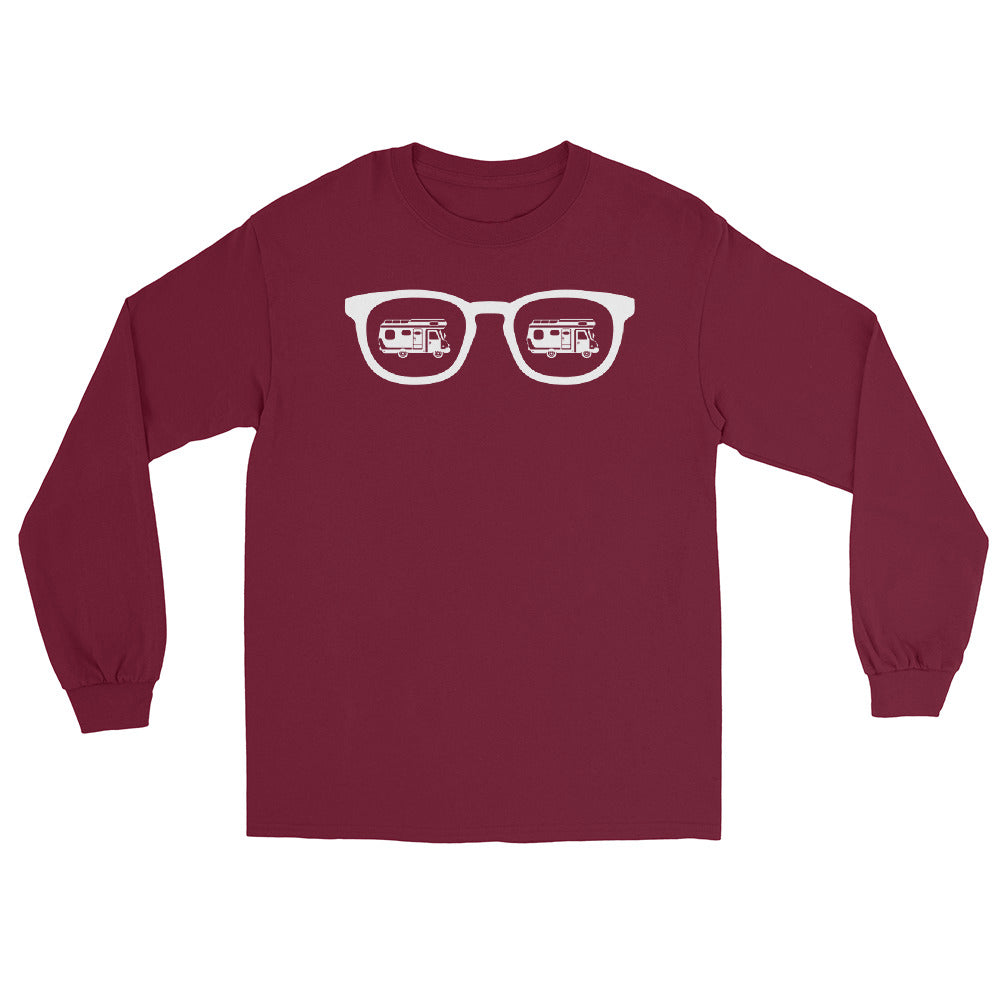 Sonnenbrille und Camping - Herren Longsleeve camping xxx yyy zzz Maroon