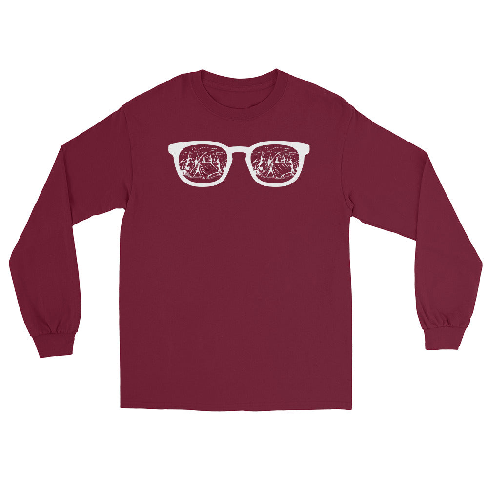 Sonnenbrille und Camping 1 - Herren Longsleeve camping xxx yyy zzz Maroon